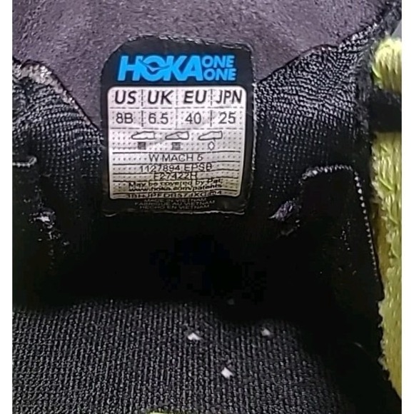 Hoka One One Womens Mach 5 Yellow Running Shoes Sneakers Size 8B - Picture 14 of 14